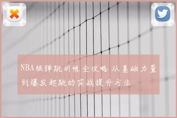 NBA级弹跳训练全攻略 从基础力量到爆发起跳的实战提升方法